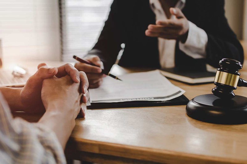 Lawyer Discussing Contract